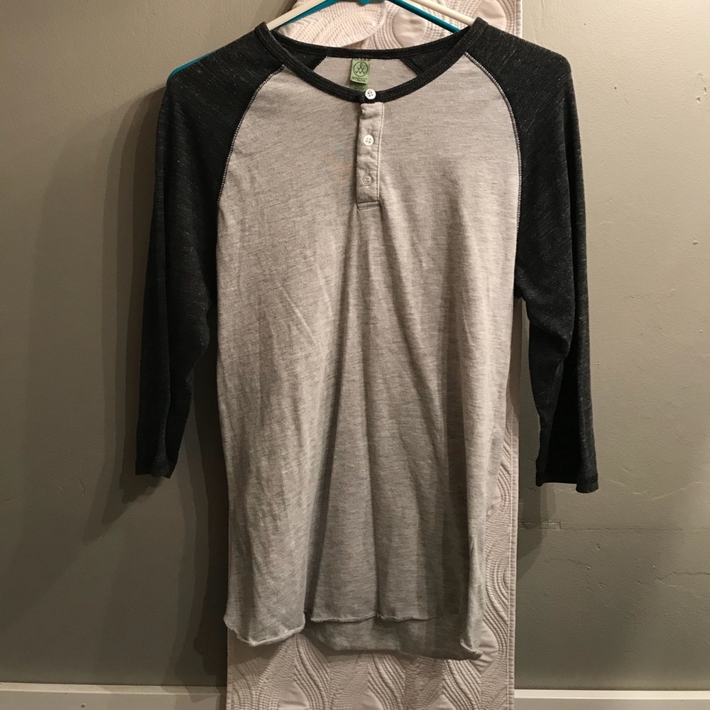 MENS dark & light grey baseball t
